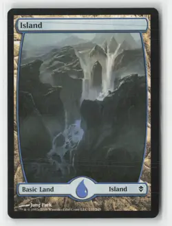 Island (235) - Full Art 235 Land Zendikar Magic: The Gathering Near Mint - Image 1