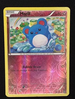 Marill 76/114 Pokemon Steam Siege Reverse Holo Common TCG LP - Image 1