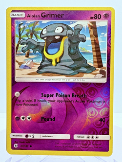 Pokemon Card Alolan Grimer Sun & Moon Reverse Holo 57/149 Near Mint - Image 1