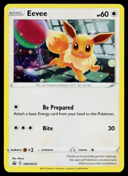 Eevee SWSH212 Cosmo Holo Holofoil Promo Sword & Shield Promo Pokemon Near Mint - Image 1