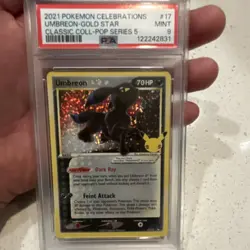 Pokemon Celebrations Classic Collection Umbreon Star 17/17 Holo PSA 9 - Image 2