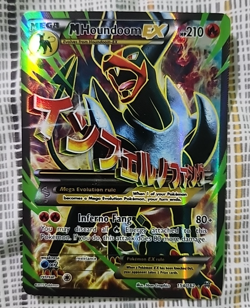 Pokemon TCG M Houndoom EX Ultra Rare Full Art 154/162 Perfect Condition! - Image 1