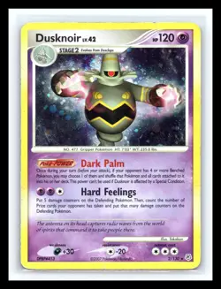 💥 Dusknoir Pokemon TCG Diamond and Pearl Rare Holo 2/130 - Image 1