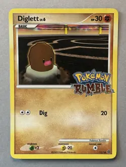 Pokemon TCG Diglett 11/16 Rumble Stamp 2009 - Image 1