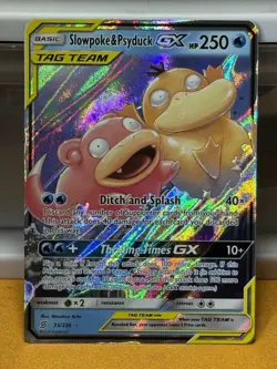 Pokemon TCG Slowpoke & Psyduck GX TAG TEAM ✨PRISTINE✨Raw Single! See condition! - Image 1
