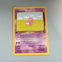 Pokemon Slowpoke 55/62 Fossil 1st Edition Regular Common 50 HP 1999 TCG Card - Image 1