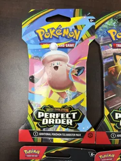 LOT 2x Pokemon TCG Mega Evolution Perfect Order Booster Clauncher Clawitzer Coin - Image 4