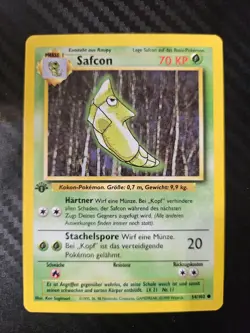 Pokemon TCG Metapod (Safcon) 54/102 1st Edition German Base Set Common NM - Image 1