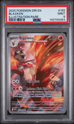 Blaziken Pokemon Dri En-Destined Rivals 192 NM PSA 9 - Image 1