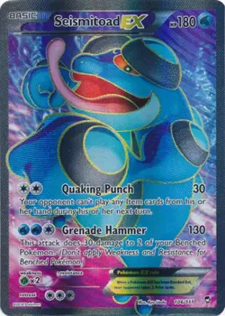 Seismitoad-EX - 106/111 - Full Art Ultra Rare DMG, English Pokemon Furious Fists - Image 1