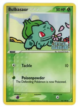 BULBASAUR 2009 Pokemon EX Crystal Guardians Reverse Holo #45/100 - Image 1
