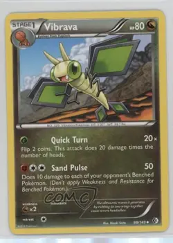 Vibrava Pokemon Black & White Boundaries Crossed #98 - Image 1