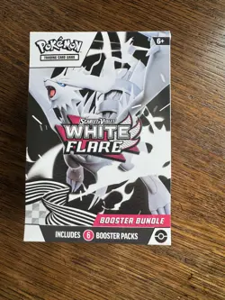 Pokemon TCG Scarlet & Violet White Flare 6 Booster Packs Box Factory Sealed New - Image 1