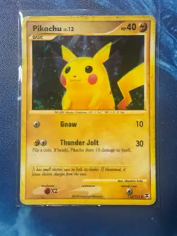 Pokemon Pikachu 112/111 Rising Rivals Secret Rare Holo English Thunder Jolt Gnaw - Image 1