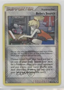 Bebe's Search (Pokemon League Stamp) Reverse Foil Pokemon Platinum Rising Rivals - Image 1