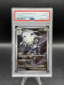 Steelix 150/132 IR Illustration Rare MEG-EN Mega Evolution Pokemon 2025 PSA 10 - Image 1