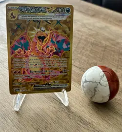 Charizard ex 228/197 Gold Secret Rare Obsidian Flames OBF Pokemon TCG + Ball - Image 1