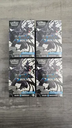 Pokemon Scarlet & Violet Black Bolt and White Flare Booster Bundle Box Lot of 4 - Image 1