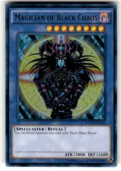 Magician of Black Chaos YGLD-ENC01 Ultra Rare Unlimited Near Mint Yugioh - Image 1
