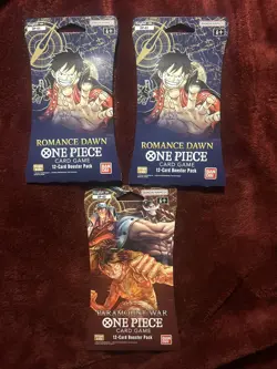 2x Romance Dawn 1 Paramount war Sleeved Booster/Blister Pack One Piece - Image 1