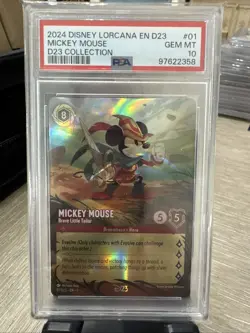 Disney Lorcana Mickey Mouse Brave Little Tailor 01/D23 D23 Collection PSA 10 - Image 1
