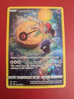 Pokemon TCG Lunatone Card GG11/GG70 Crown Zenith Galarian Gallery Near Mint - Image 1