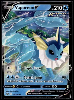Vaporeon V Promo SWSH: Sword & Shield Promo Cards SWSH150 NM - Image 1