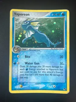 Vaporeon 6/17 POP Series 3 Promo Pokemon Card Holo Foil Rare HP/ P - Image 1