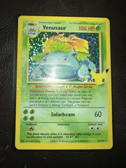 Pokemon TCG Celebrations Venusaur Holo Rare Card #15/102 Classic Collection NM - Image 1