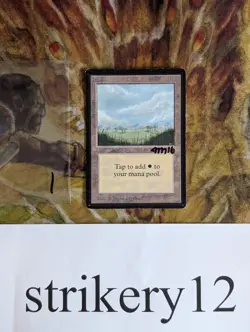 1x Plains #289 – Beta – Signed by Jesper Myrfors – MTG - Image 1