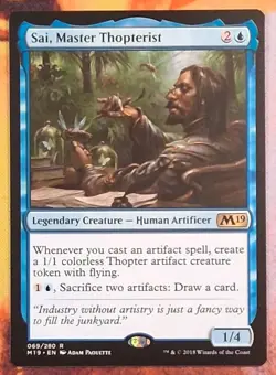 x1 Sai, Master Thopterist R MTG Core Set 2019 M/NM, English - Image 1
