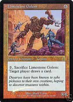 MTG - Odyssey - Limestone Golem - Foil - NM - Image 1