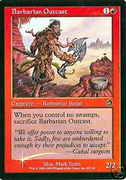 MTG - Torment - Barbarian Outcast - 2X - Foil - NM - Image 1