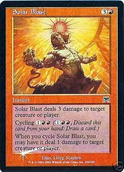 MTG - Onslaught - Solar Blast - Foil - NM - Image 1
