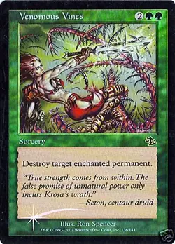 MTG - Judgment - Venomous Vines - 2X - Foil - NM - Image 1