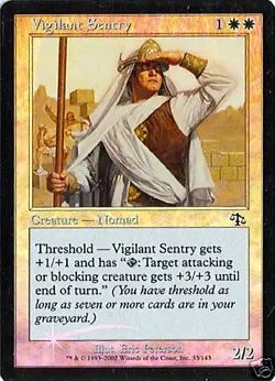 MTG - Judgment - Vigilant Sentry - 2X - Foil - NM - Image 1