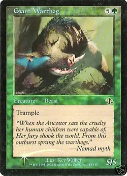 MTG - Judgment - Giant Warthog - 2X - Foil - NM - Image 1