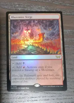 Magic the Gathering-Duskmourn: House of Horror/Blazemire Verge #256 Foil - Image 1
