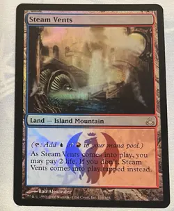 MTG- Steam Vents Guildpact Foil - LP/NM - Image 1