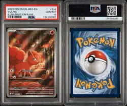 2025 POKEMON MEG EN-MEGA EVOLUTION ILLUSTRATION RARE #138 VULPIX PSA 10 - Image 3