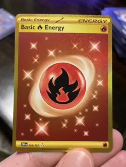 Pokemon Obsidian Flames Basic Fire Energy 230/197 Holo, NM - Image 3
