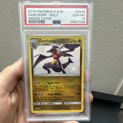 Pokemon Garchomp SV40/SV94 Hidden Fates Shiny Holo Rare 150 HP PSA 10 English - Image 1