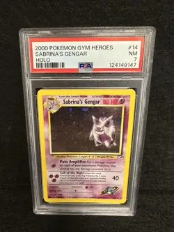 2000 Pokemon Gym Heroes Sabrina's Gengar Holo Rare 14/132 PSA 7 - Image 2