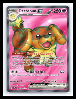 💥 Dachsbun ex 160/142 Stellar Crown Ultra Rare Full Art Holo Pokemon - Image 1