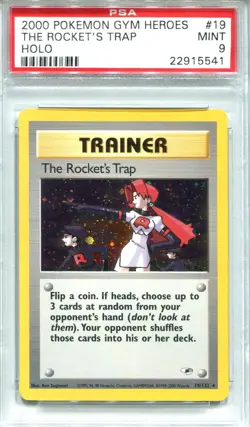 Pokemon Gym Heroes The Rocket's Trap 19/132 PSA 9 - Image 1