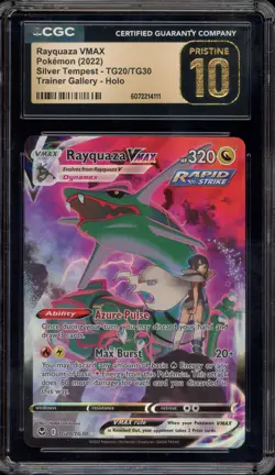 Pokemon Rayquaza VMAX Silver Tempest Trainer Gallery #TG20 CGC 10 Pristine - Image 1