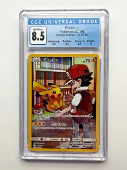Pokemon Pikachu 241/136 Secret Rare Holo 2019 SM Cosmic Eclipse Full Art CGC 8.5 - Image 1