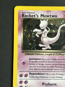 Pokemon TCG Rocket's Mewtwo 14/132 Gym Challenge Holo MP SWIRL - Image 4