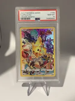 Pokemon Crown Zenith Pikachu Secret Rare Full Art Holo 160/159 PSA 10 - Image 1