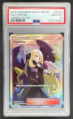 2019 Pokemon Sun Moon Hidden Fates #SV82 Cynthia PSA 10 147214300 - Image 1